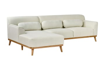 Bree Hjørnesofa 3-personers - Hvid/Lyst træ - Møbler - Sofaer - Sovesofaer