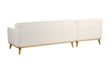 Bree Hjørnesofa 3-personers - Hvid/Lyst træ - Møbler - Sofaer - Sovesofaer