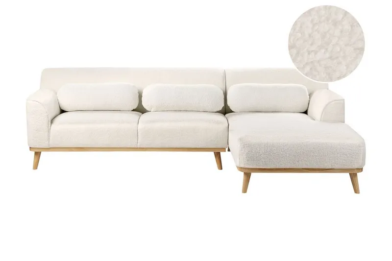 Bree Hjørnesofa 3-personers - Hvid/Lyst træ - Møbler - Sofaer - Hjørnesofa