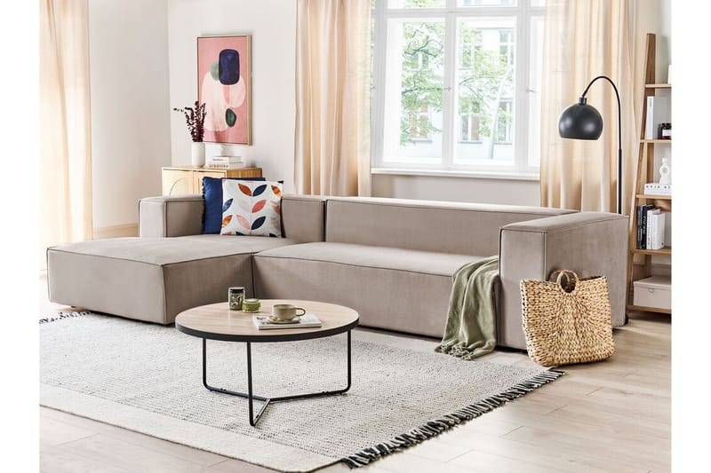 Britt Hjørnesofa 3-personers - Beige - Møbler - Sofaer - Hjørnesofa - Hjørnesofa med chaiselong