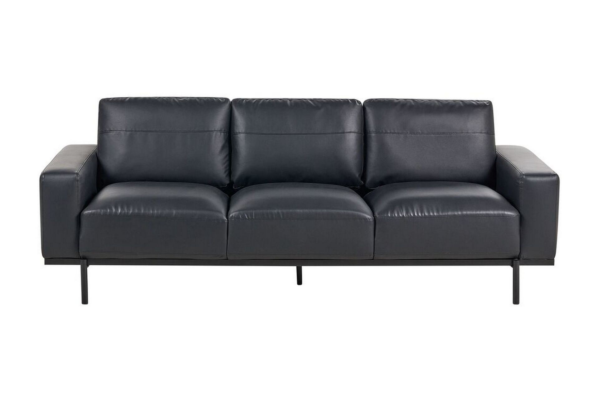 Bruna Sofa 3-personers - Sort - Møbler - Sofaer - Lædersofaer