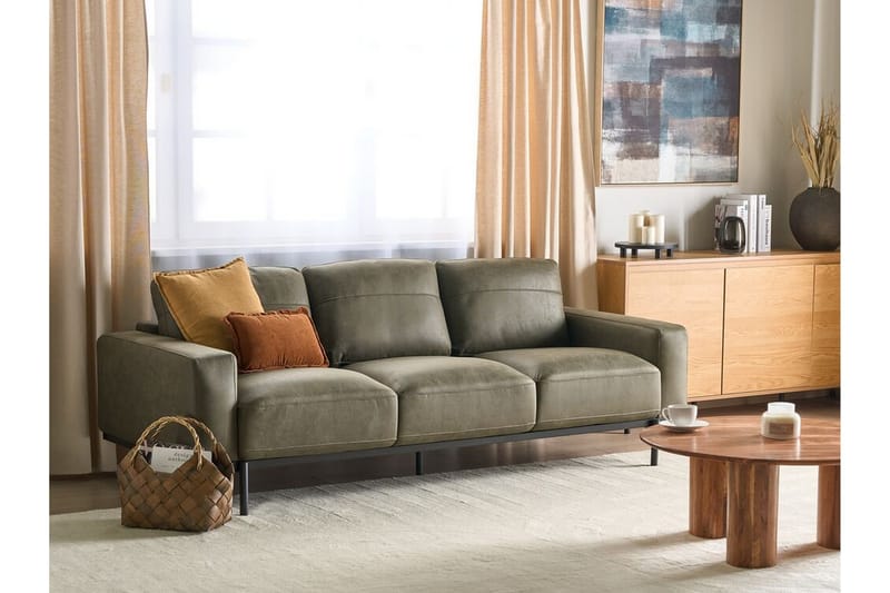 Bruna Sofa 3-personers - Grøn - Møbler - Sofaer - Lædersofaer