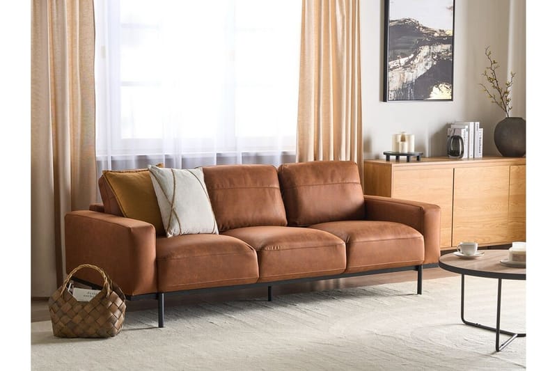 Bruna Sofa 3-personers - Brun - Møbler - Sofaer - Lædersofaer