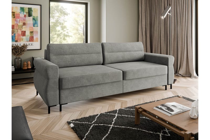 Busness Sovesofa 3-personers i Plys - Grå - Møbler - Sofaer - Sovesofaer
