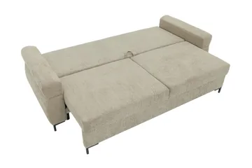 Busness Sovesofa 3-personers i Plys - Beige - Møbler - Sofaer - Sovesofaer