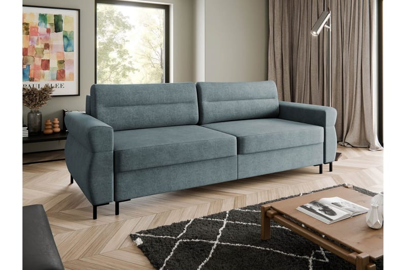 Busness Sovesofa 3-personers i Plys - Grå - Møbler - Sofaer - Sovesofaer