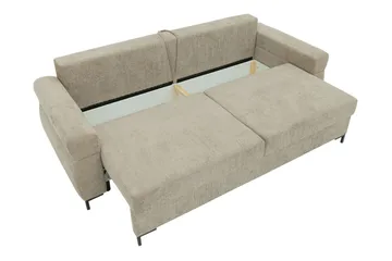 Busness Sovesofa 3-personers i Plys - Beige - Møbler - Sofaer - Sovesofaer