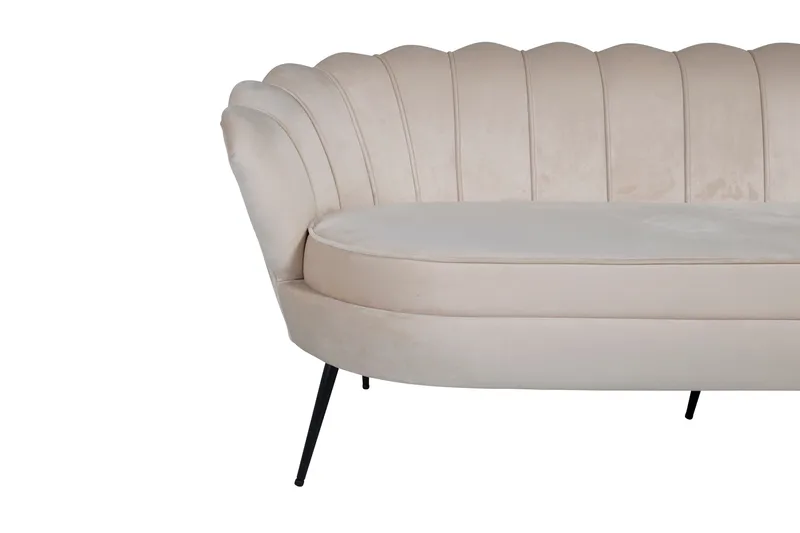 Calais 3-personers Sofa Fløjl - Beige - Møbler - Sofaer - Velour sofaer