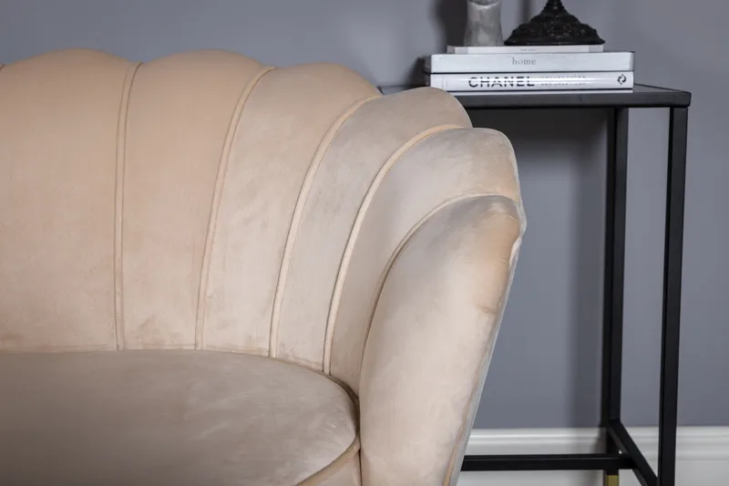 Calais 3-personers Sofa Fløjl - Beige - Møbler - Sofaer - Velour sofaer