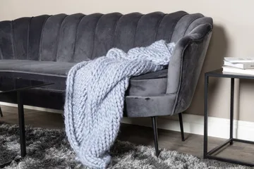 Calais 3-personers Sofa Fløjl - Mørkegrå - Møbler - Sofaer - Velour sofaer