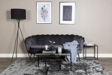 Calais 3-personers Sofa Fløjl - Mørkegrå - Møbler - Sofaer - Velour sofaer