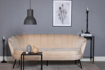 Calais 3-personers Sofa Fløjl - Beige - Møbler - Sofaer - Velour sofaer