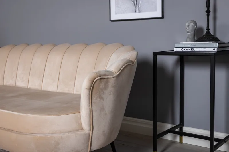 Calais 3-personers Sofa Fløjl - Beige - Møbler - Sofaer - Velour sofaer