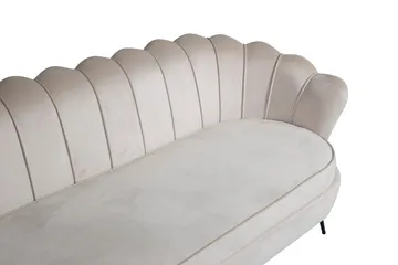 Calais 3-personers Sofa Fløjl - Beige - Møbler - Sofaer - Velour sofaer