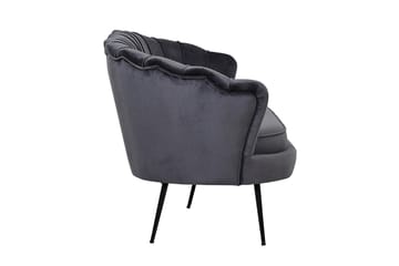 Calais 3-personers Sofa Fløjl - Mørkegrå - Møbler - Sofaer - Velour sofaer