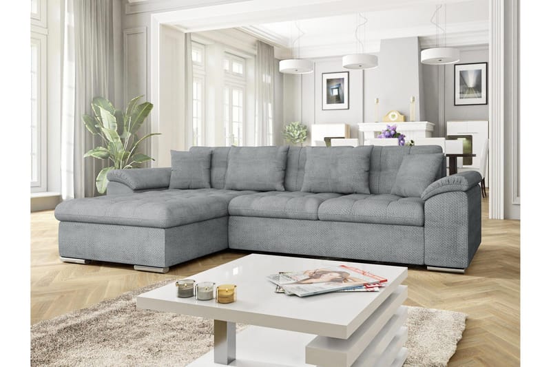 Camior Sofa med Divan 3-personers - Grå - Møbler - Sofaer - Sofa med chaiselong