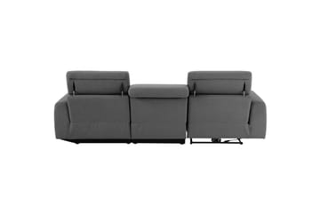 Capena 3-personers Højrevendt L-formet Hjørnesofa 275 cm med Recliner i Stof - Grå - Møbler - Sofaer - Recliner sofaer