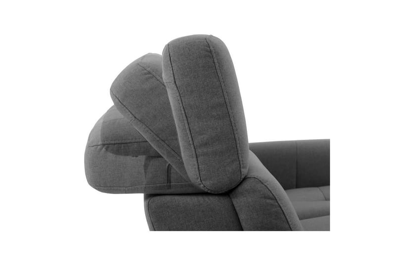 Capena 3-personers Højrevendt L-formet Hjørnesofa 275 cm med Recliner i Stof - Grå - Møbler - Sofaer - Recliner sofaer