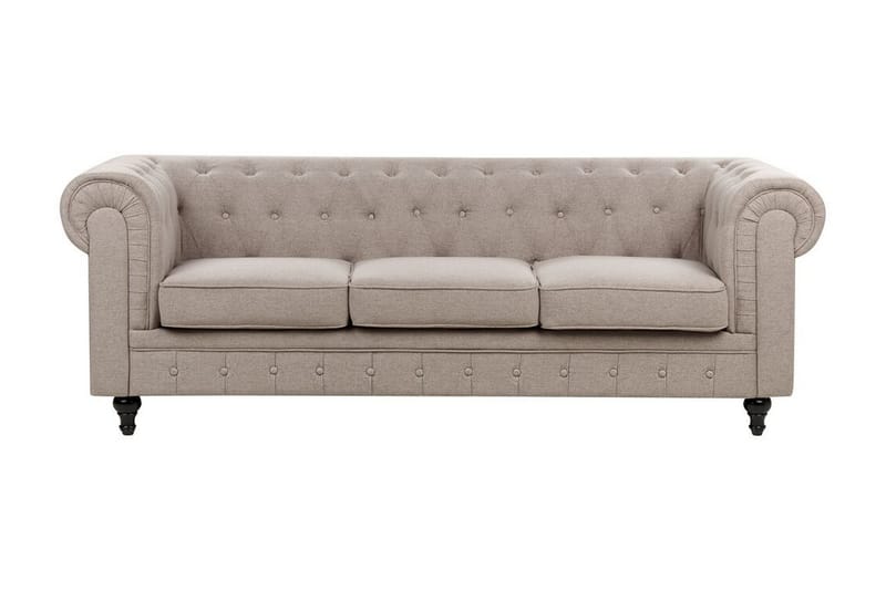 Casonya Sofa 3-personers - Beige/Mørkt træ - Møbler - Sofaer - 3 personers sofa