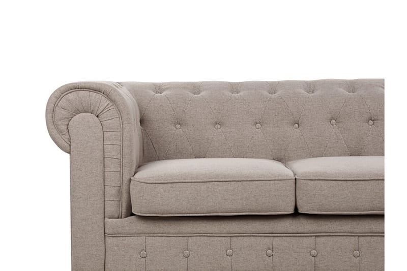 Casonya Sofa 3-personers - Beige/Mørkt træ - Møbler - Sofaer - 3 personers sofa
