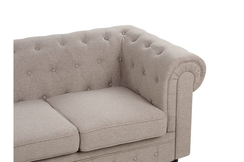 Casonya Sofa 3-personers - Beige/Mørkt træ - Møbler - Sofaer - 3 personers sofa