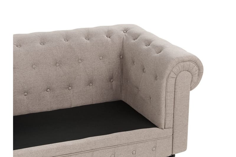 Casonya Sofa 3-personers - Beige/Mørkt træ - Møbler - Sofaer - 3 personers sofa