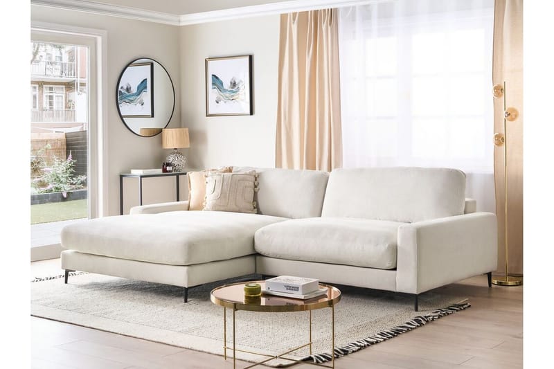 Cathy Hjørnesofa 3-personers - Hvid/Sort - Møbler - Sofaer - Hjørnesofa