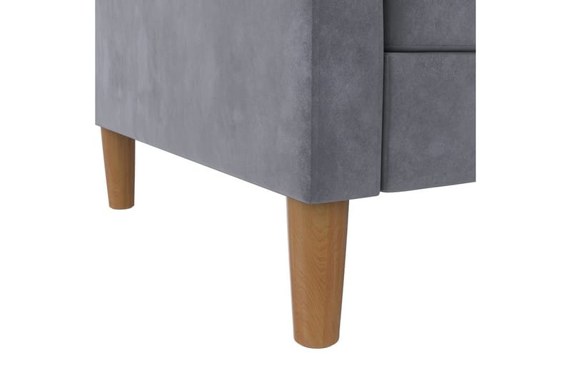 Chaiselong Lilly Antracit, Velour - Antracit, Velour - Møbler - Sofaer - Sofa med chaiselong