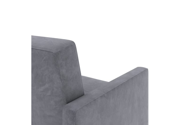 Chaiselong Lilly Antracit, Velour - Antracit, Velour - Møbler - Sofaer - Sofa med chaiselong
