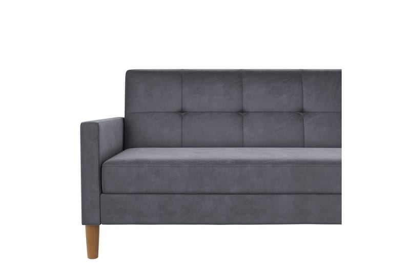 Chaiselong Lilly Antracit, Velour - Antracit, Velour - Møbler - Sofaer - Sofa med chaiselong
