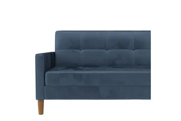 Chaiselong Lilly Blå, Velour - Blå, Velour - Møbler - Sofaer - Sofa med chaiselong