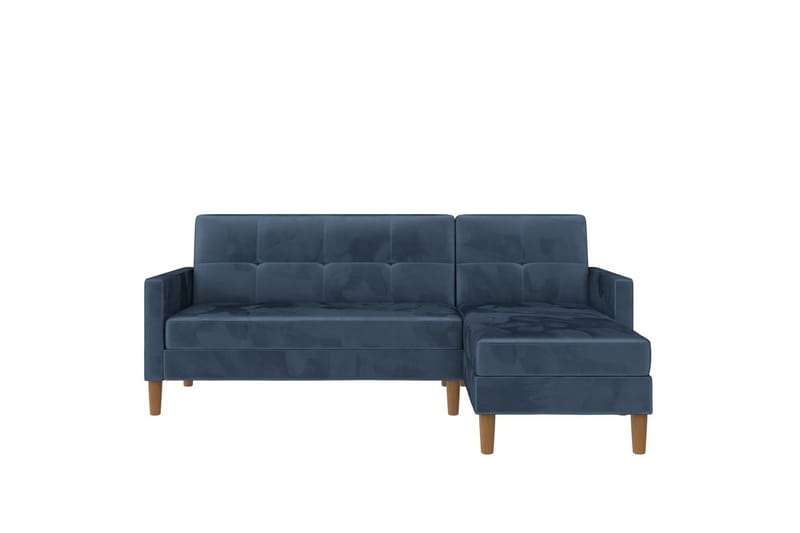 Chaiselong Lilly Blå, Velour - Blå, Velour - Møbler - Sofaer - Sofa med chaiselong