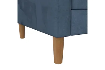 Chaiselong Lilly Blå, Velour - Blå, Velour - Møbler - Sofaer - Sofa med chaiselong