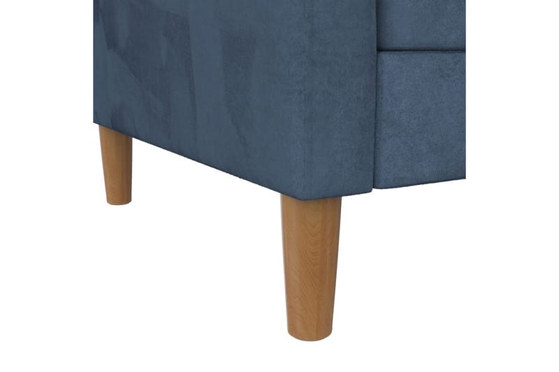 Chaiselong Lilly Blå, Velour - Blå, Velour - Møbler - Sofaer - Sofa med chaiselong