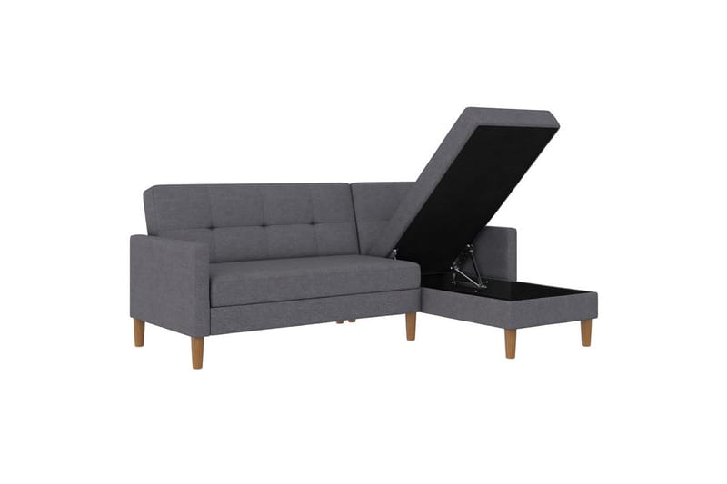 Chaiselong Lilly Lys Grå, Linned - Lys Grå, Linned - Møbler - Sofaer - Sofa med chaiselong