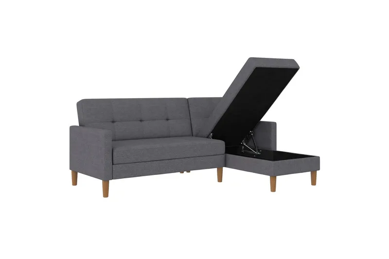 Chaiselong Lilly Lys Grå, Linned - Lys Grå, Linned - Møbler - Sofaer - Sofa med chaiselong
