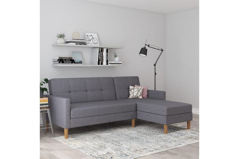 Chaiselong Lilly Lys Grå, Linned - Lys Grå, Linned - Møbler - Sofaer - Sofa med chaiselong