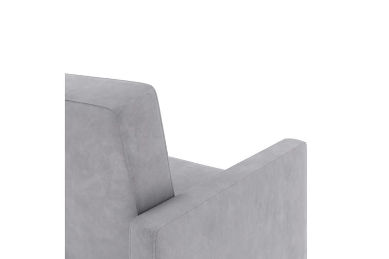 Chaiselong Lilly Lys Grå, Velour - Lys Grå, Velour - Møbler - Sofaer - Sofa med chaiselong