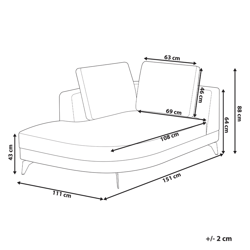 Chaiselong Marum højrevendt - Grå - Møbler - Sofaer - Daybed