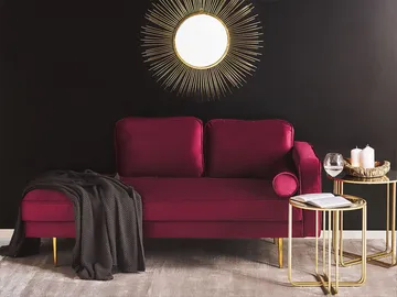 Chaiselong Miramas højrevendt - Mørkerød - Møbler - Sofaer - Daybed