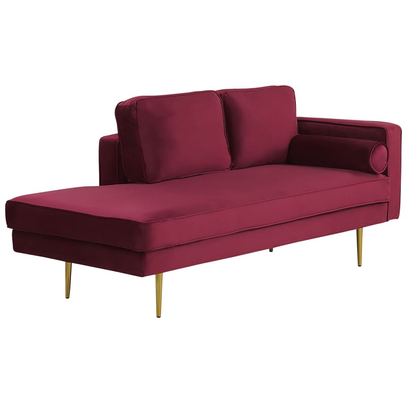 Chaiselong Miramas højrevendt - Mørkerød - Møbler - Sofaer - Daybed