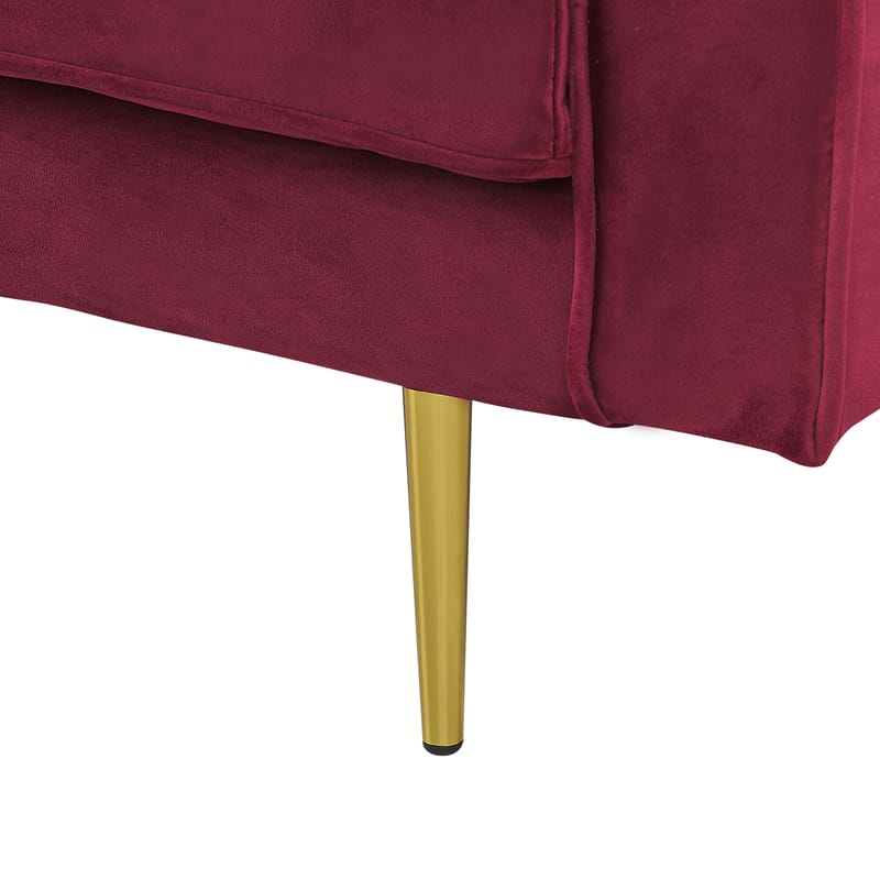 Chaiselong Miramas højrevendt - Mørkerød - Møbler - Sofaer - Daybed
