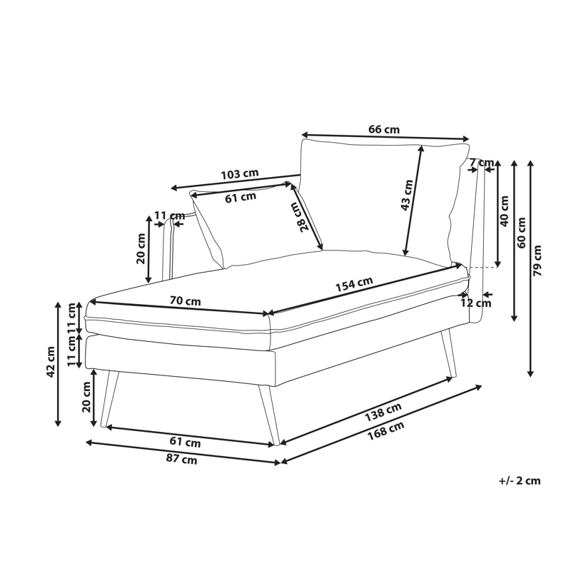 Chaiselong Yerres - Lyseblå - Møbler - Sofaer - Daybed