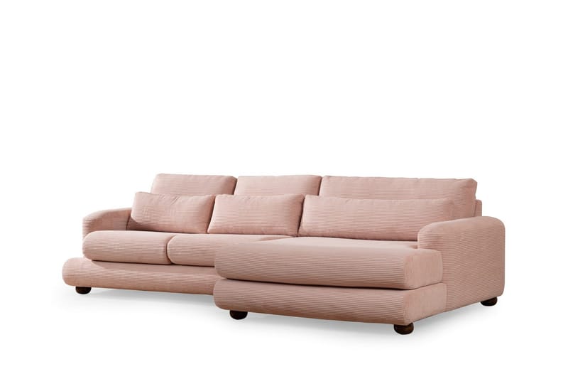 Relento Sofa med Chaiselong 3-personers, Rosa