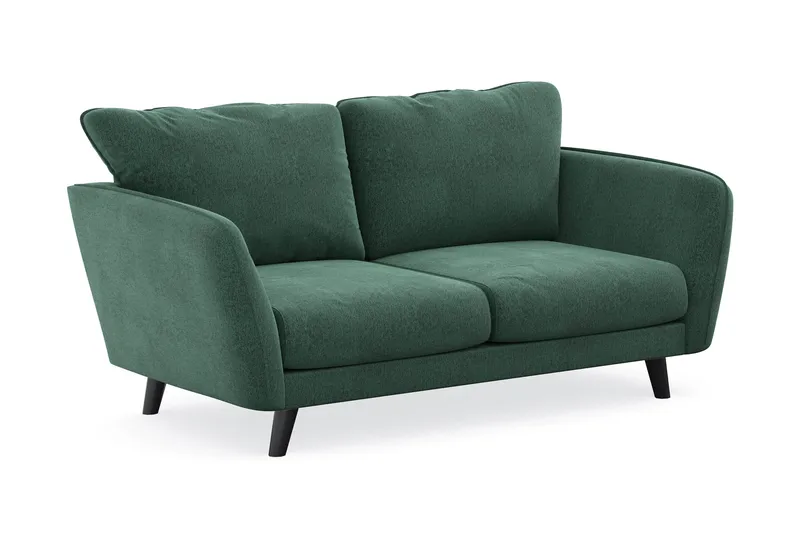 Trend Lyx 2-personers Fløjlssofa - Mørkegrøn - Møbler - Sofaer - 2 personers sofa