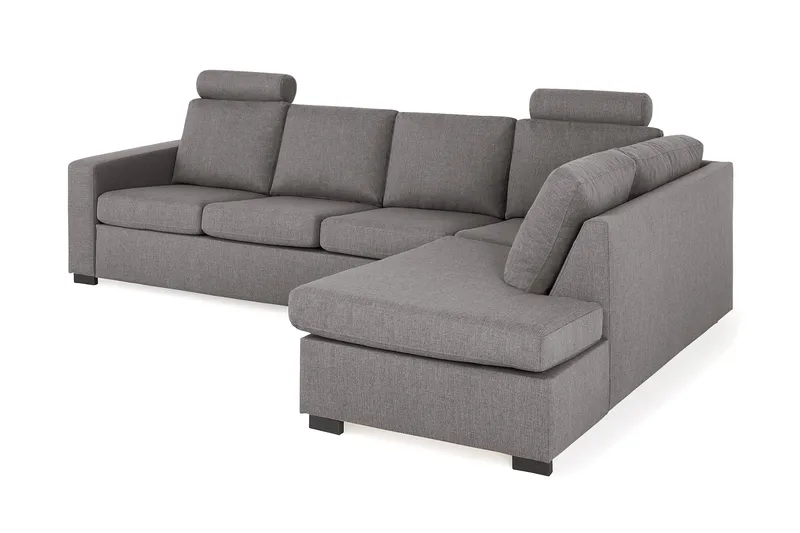 Crazy Limited Edition 4-personers Højrevendt L-formet Chaiselongsofa i Stof - Grå - Møbler - Sofaer - Sofa med chaiselong - 4 personers sofa med chaiselong