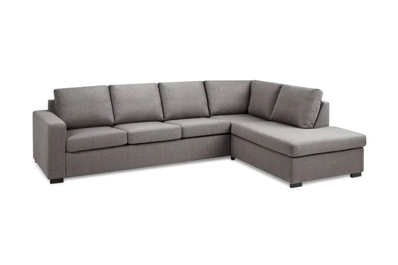 Crazy Limited Edition 4-personers Højrevendt L-formet Chaiselongsofa i Stof - Grå - Møbler - Sofaer - Sofa med chaiselong - 4 personers sofa med chaiselong
