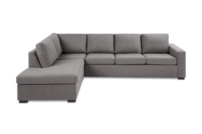 Crazy Limited Edition 4-personers Venstrevendt L-formet Dyb Chaiselongsofa i Stof - Grå - Møbler - Sofaer - Sofa med chaiselong - 4 personers sofa med chaiselong