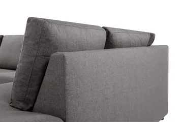 Crazy Limited Edition 4-personers Højrevendt L-formet Chaiselongsofa i Stof - Grå - Møbler - Sofaer - Sofa med chaiselong - 4 personers sofa med chaiselong