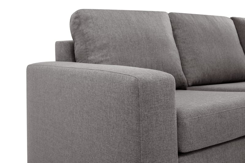 Crazy Limited Edition 4-personers Højrevendt L-formet Chaiselongsofa i Stof - Grå - Møbler - Sofaer - Sofa med chaiselong - 4 personers sofa med chaiselong